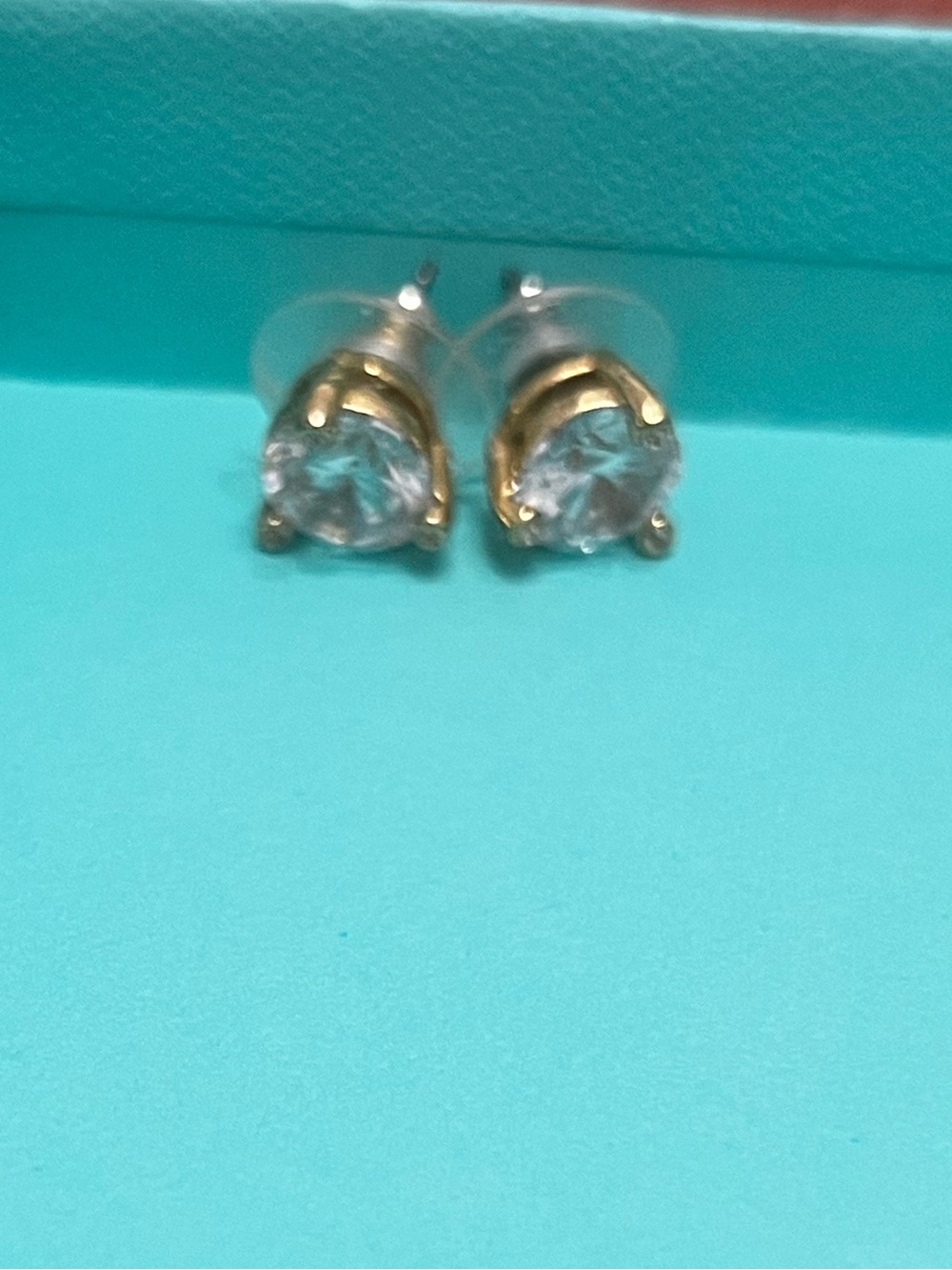 Gold-Tone Clear Crystal Stud Earrings - Women Jewelry